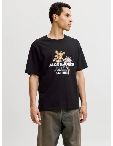 CAMISETA JJGRADIENT PRINT TEE SS CREW NECK LN Black