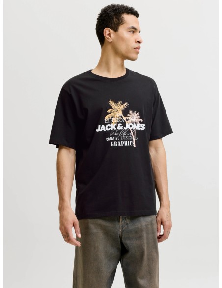 CAMISETA JJGRADIENT PRINT TEE SS CREW NECK LN Black