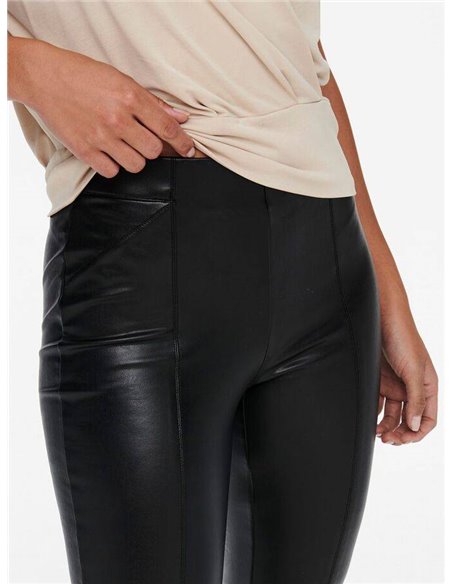 LEGGINGS DE PIEL onlJESSIE Black/Negro