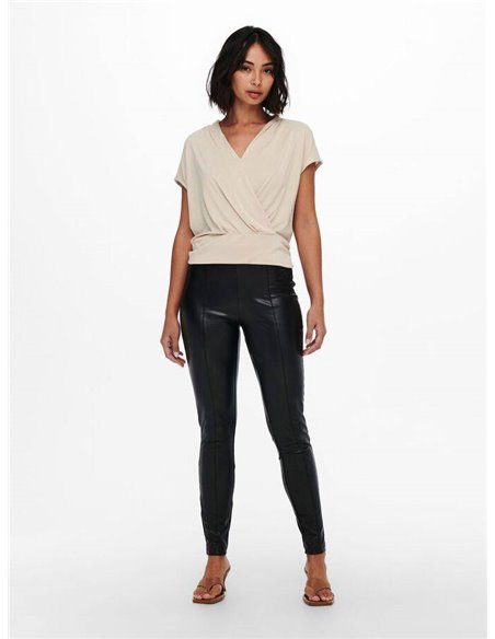 LEGGINGS DE PIEL onlJESSIE Black/Negro