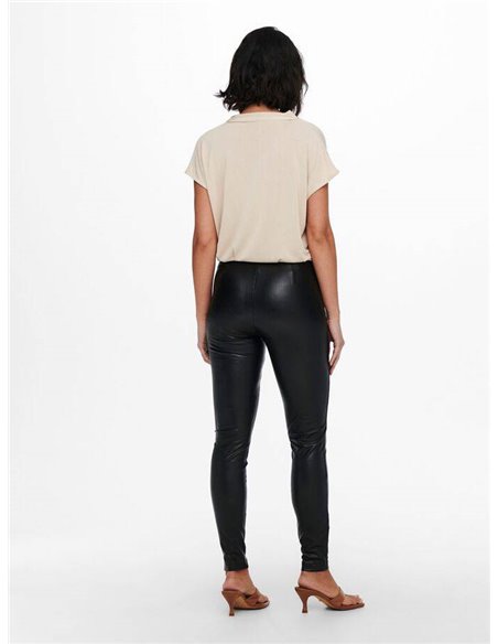 LEGGINGS DE PIEL onlJESSIE Black/Negro