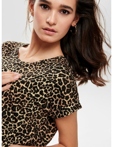 CAMISETA ONLMOSTER AOP S/S TOP NOOS JRS Black LEO AOP