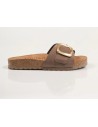 Sandalia plana JERBA-114 Nobuck Mocha YOKONO