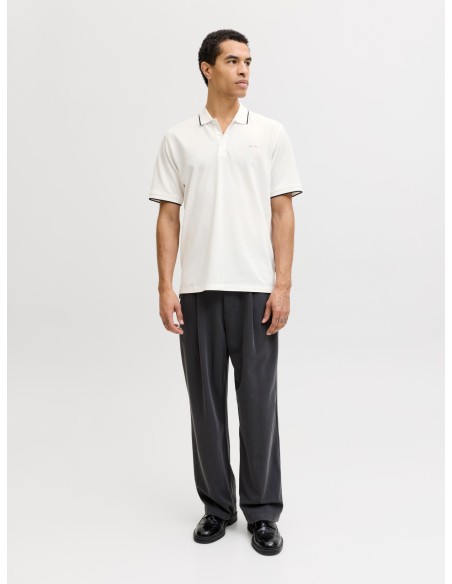 POLO JPRBLUALVES SS POLO SN Cloud Dancer SOLID