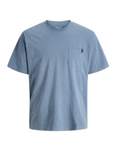 CAMISETA  JJEDOVER SLUB TEE SS NOOS Blue Mirage