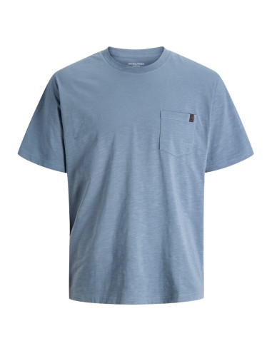 CAMISETA  JJEDOVER SLUB TEE SS NOOS Blue Mirage