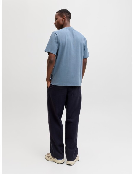 CAMISETA  JJEDOVER SLUB TEE SS NOOS Blue Mirage