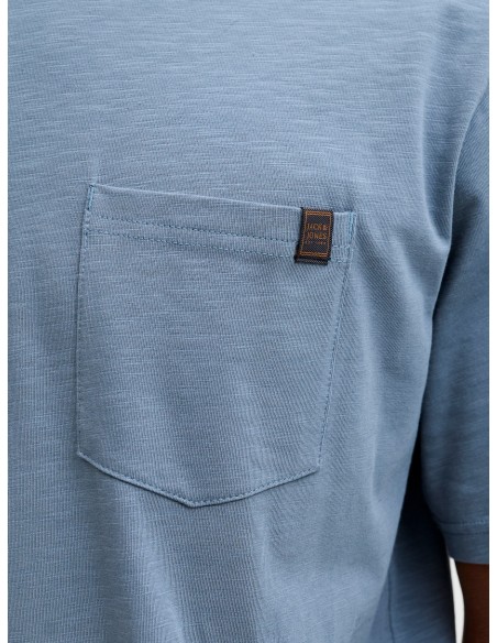 CAMISETA  JJEDOVER SLUB TEE SS NOOS Blue Mirage
