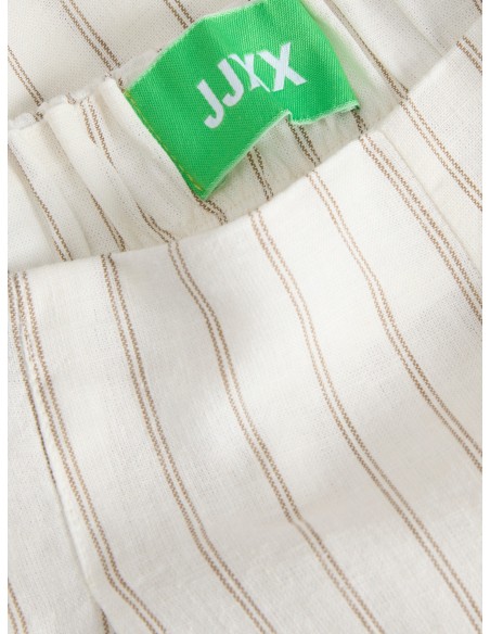 JXALMIRA LINEN BLEND HW SHORTS WVN LN Blanc de Blanc Silver Mink