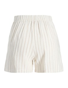 JXALMIRA LINEN BLEND HW SHORTS WVN LN Blanc de Blanc Silver Mink 2