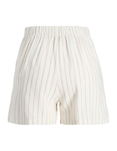 JXALMIRA LINEN BLEND HW SHORTS WVN LN Blanc de Blanc Silver Mink