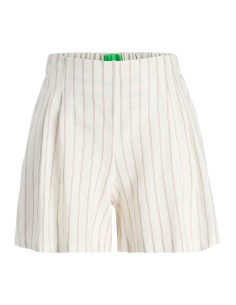 JXALMIRA LINEN BLEND HW SHORTS WVN LN Blanc de Blanc Silver Mink