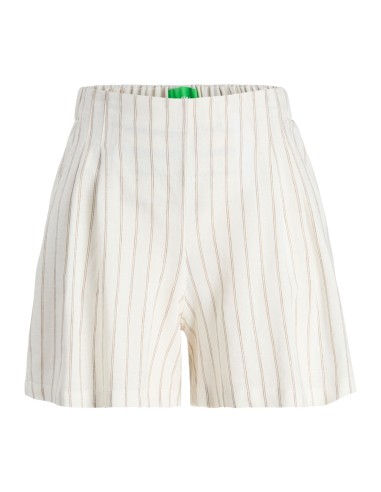 JXALMIRA LINEN BLEND HW SHORTS WVN LN Blanc de Blanc Silver Mink