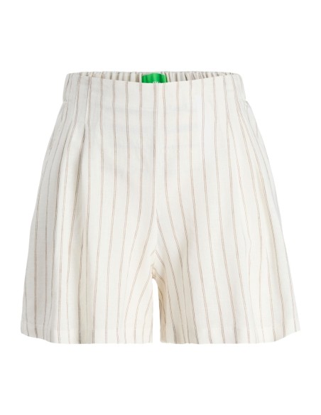 JXALMIRA LINEN BLEND HW SHORTS WVN LN Blanc de Blanc Silver Mink