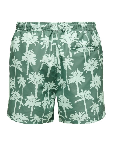 ONSTEDSWIM SHORT PALMS AOP Dark Forest