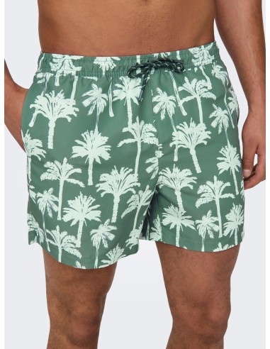ONSTEDSWIM SHORT PALMS AOP Dark Forest