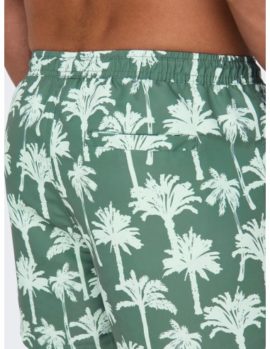 ONSTEDSWIM SHORT PALMS AOP Dark Forest