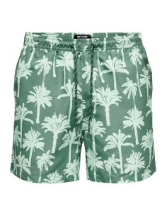 ONSTEDSWIM SHORT PALMS AOP Dark Forest