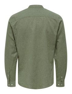 ONSCAIDEN LIFE LS LINEN BLEND MAO NOOS Swamp 2