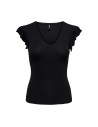 ONLBELIA CAP SLEEVE TOP JRS NOOS Black/Negro