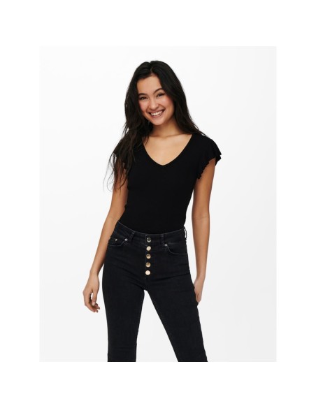 ONLBELIA CAP SLEEVE TOP JRS NOOS Black/Negro