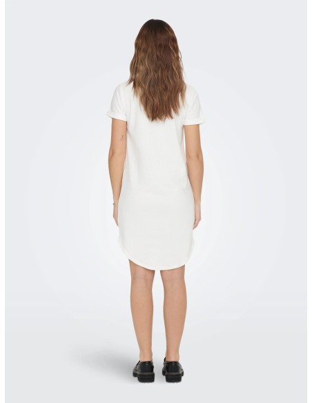 VESTIDO JDYIVY S/S DRESS JRS NOOS Cloud Dancer