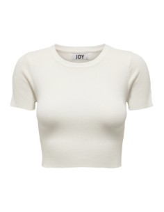 JDYCIRKELINE S/S CROP TOP KNT NOOS Cloud Dancer