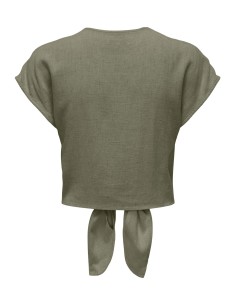 ONLSIESTA SS KNOT LIN BL SHIRT PNT NOOS Deep Lichen Green 2