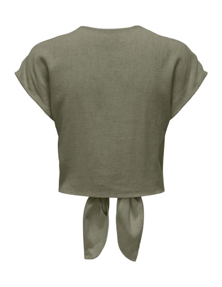 ONLSIESTA SS KNOT LIN BL SHIRT PNT NOOS Deep Lichen Green