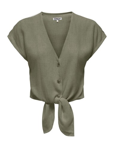 ONLSIESTA SS KNOT LIN BL SHIRT PNT NOOS Deep Lichen Green