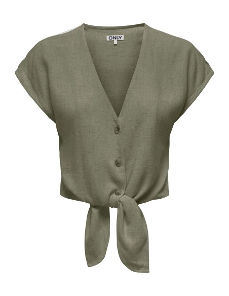 ONLSIESTA SS KNOT LIN BL SHIRT PNT NOOS Deep Lichen Green