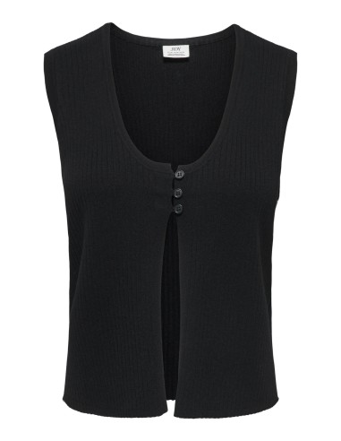 JDYALEXANDRA S/L BUTTON TOP KNT Black