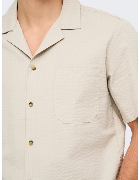 CAMISA MANGA CORTA ONSEYE RESORT SEERS 0009 SHIRT NOOS Silver Lining