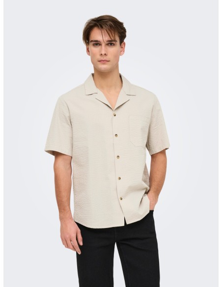 CAMISA MANGA CORTA ONSEYE RESORT SEERS 0009 SHIRT NOOS Silver Lining