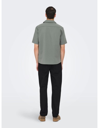 CAMISA MANGA CORTA ONSEYE RESORT SEERS 0009 SHIRT NOOS Castor Gray
