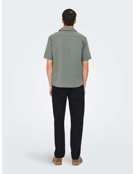 CAMISA MANGA CORTA ONSEYE RESORT SEERS 0009 SHIRT NOOS Castor Gray