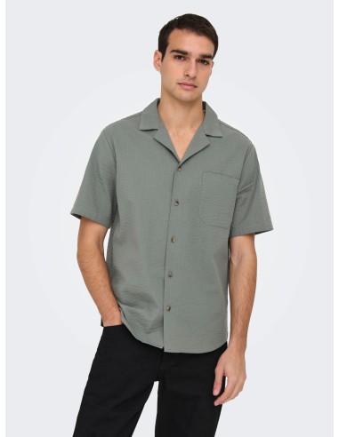 CAMISA MANGA CORTA ONSEYE RESORT SEERS 0009 SHIRT NOOS Castor Gray