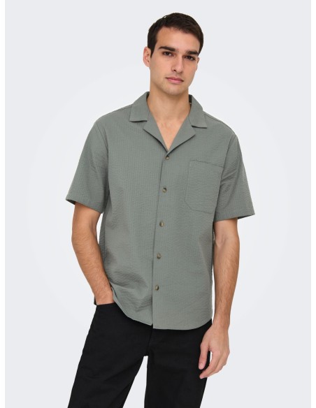 CAMISA MANGA CORTA ONSEYE RESORT SEERS 0009 SHIRT NOOS Castor Gray
