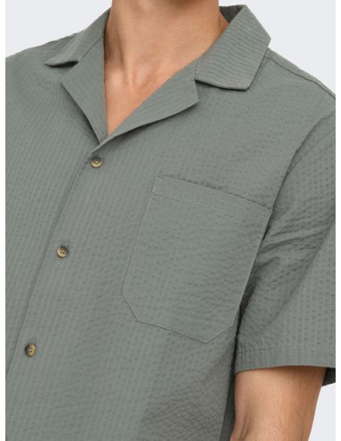 CAMISA MANGA CORTA ONSEYE RESORT SEERS 0009 SHIRT NOOS Castor Gray