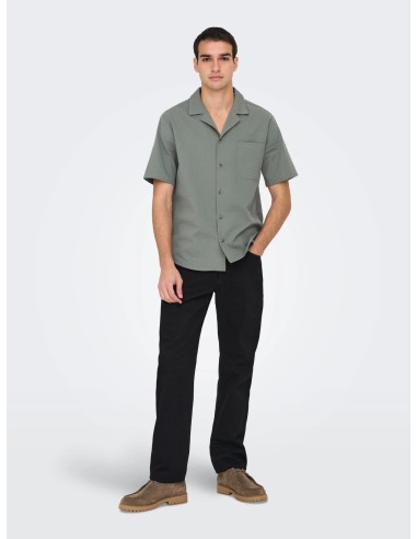 CAMISA MANGA CORTA ONSEYE RESORT SEERS 0009 SHIRT NOOS Castor Gray