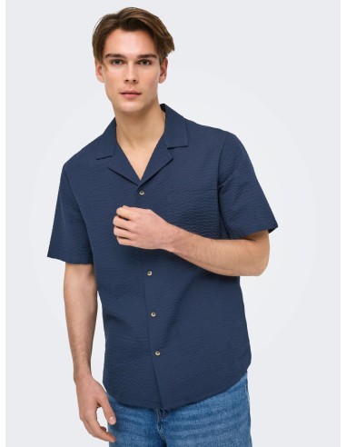 CAMISA MANGA CORTA ONSEYE RESORT SEERS 0009 SHIRT NOOS Navy Blazer