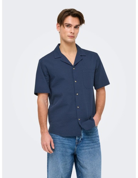 CAMISA MANGA CORTA ONSEYE RESORT SEERS 0009 SHIRT NOOS Navy Blazer