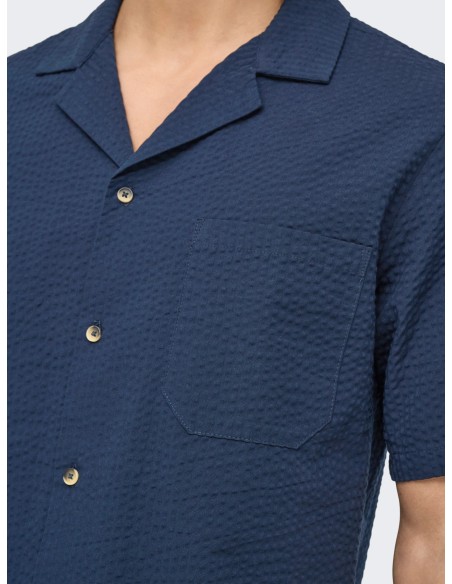 CAMISA MANGA CORTA ONSEYE RESORT SEERS 0009 SHIRT NOOS Navy Blazer
