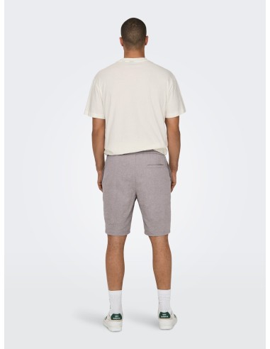 BERMUDAS ONSLINUS 0007 COT LIN SHORTS NOOS Bungee Cord TWO TONE (WHITE)