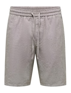 BERMUDAS ONSLINUS 0007 COT LIN SHORTS NOOS Bungee Cord TWO TONE (WHITE)