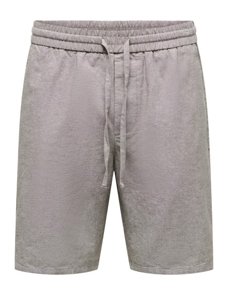 BERMUDAS ONSLINUS 0007 COT LIN SHORTS NOOS Bungee Cord TWO TONE (WHITE)