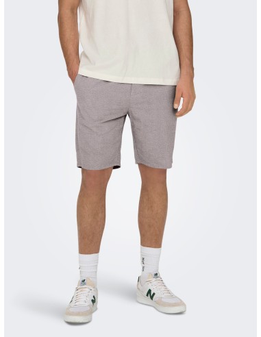 BERMUDAS ONSLINUS 0007 COT LIN SHORTS NOOS Bungee Cord TWO TONE (WHITE)