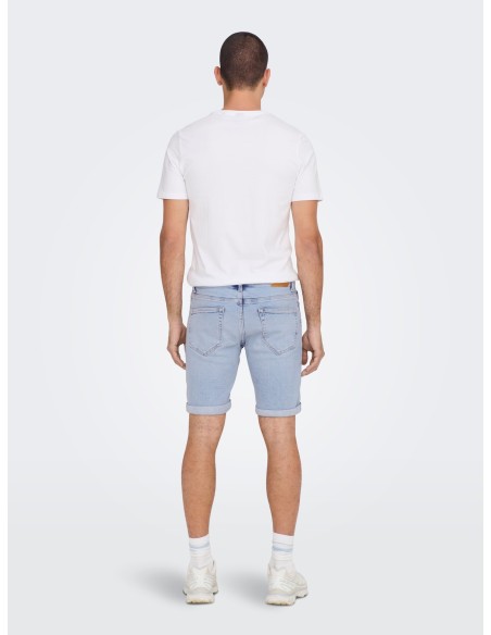 BERMUDAS VAQUERAS ONSPLY LB 5189 TAI DNM SHORTS NOOS Light Blue Denim