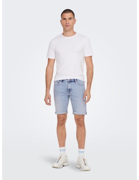 BERMUDAS VAQUERAS ONSPLY LB 5189 TAI DNM SHORTS NOOS Light Blue Denim
