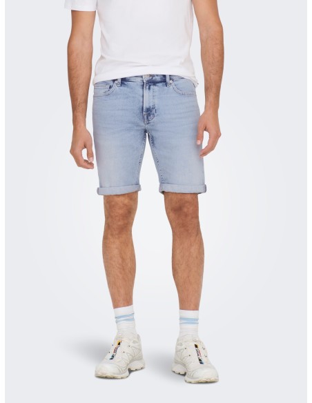 BERMUDAS VAQUERAS ONSPLY LB 5189 TAI DNM SHORTS NOOS Light Blue Denim